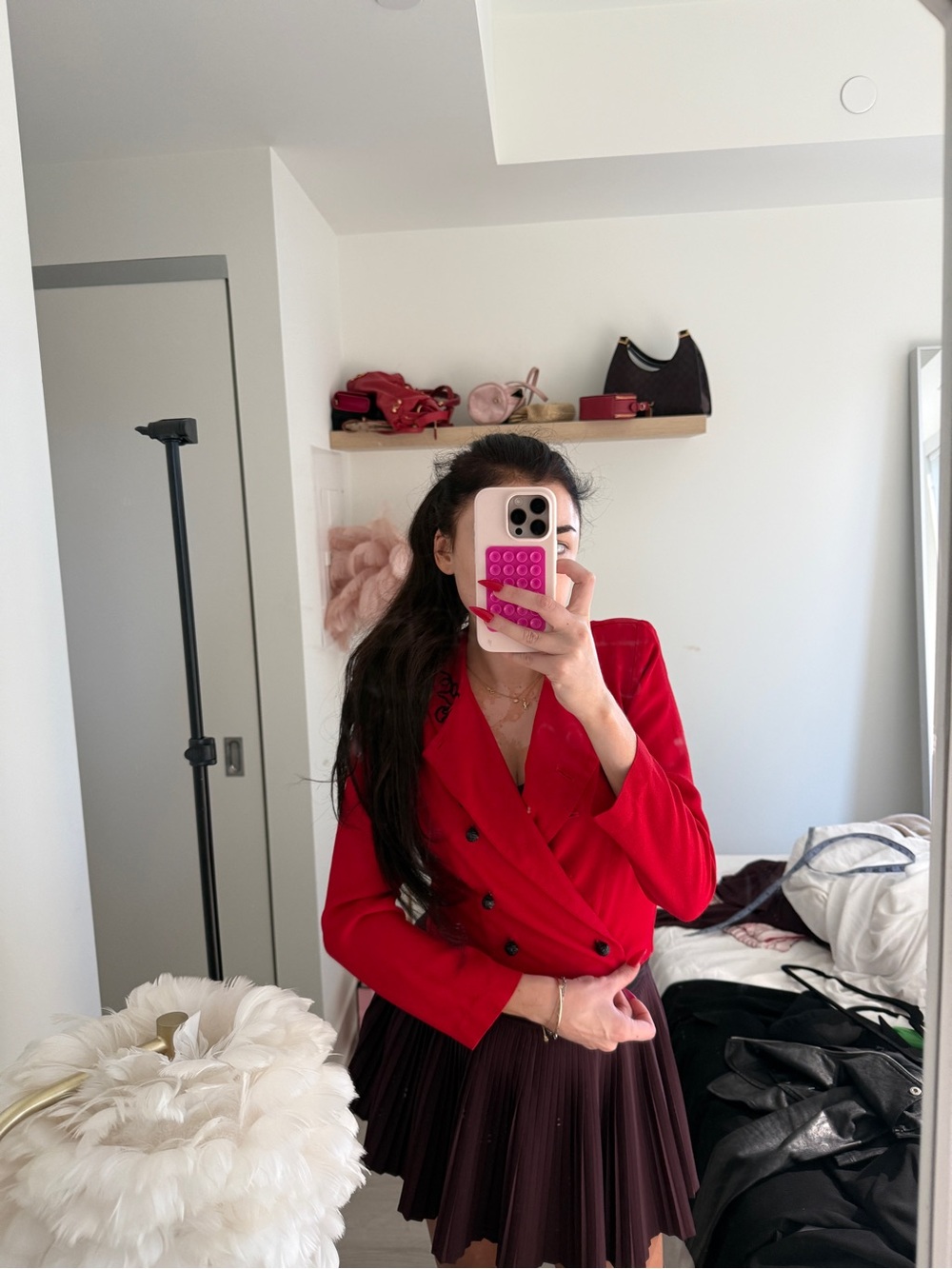 Vintage Jessica Howard Red Embroidered Cropped Jacket - Picture 7 of 16